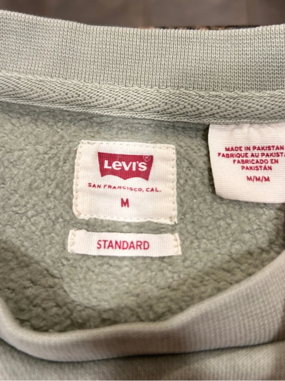 Levi's Light Sage Green Logo Crewneck Sweatshirt